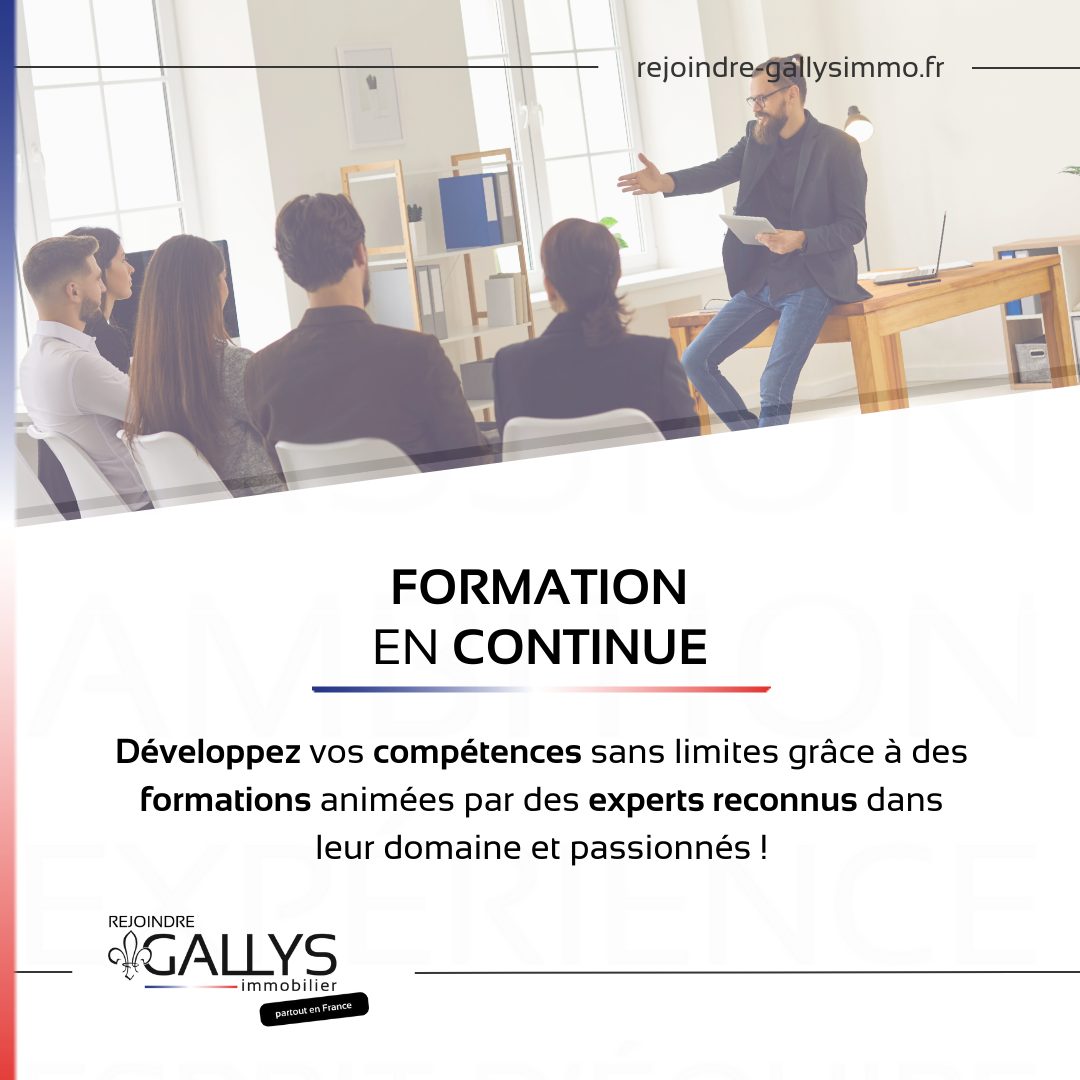 ⚜️ 𝗚𝗮𝗹𝗹𝘆𝘀 𝗜𝗺𝗺𝗼𝗯𝗶𝗹𝗶𝗲𝗿 : 𝗟𝗮 𝗳𝗼𝗿𝗺𝗮𝘁𝗶𝗼𝗻 𝗰𝗼𝗻𝘁𝗶𝗻𝘂𝗲 𝗽𝗼𝘂𝗿 𝗮𝗹𝗹𝗲𝗿 𝘁𝗼𝘂𝗷𝗼𝘂𝗿𝘀 𝗽𝗹𝘂𝘀 𝗹𝗼𝗶𝗻 ! ⚜️ 

Chez Gallys Immobilier, développez vos compétences sans limites grâce à des formations animées par des experts passionnés et reconnus. 🎓🔥 

🚀 Apprenez, progressez et atteignez vos objectifs avec un accompagnement de qualité ! 

Rejoignez-nous !
www.rejoindre-gallysimmo.fr

#GallysImmobilier #FormationContinue #Expertise #ÉvolutionProfessionnelle