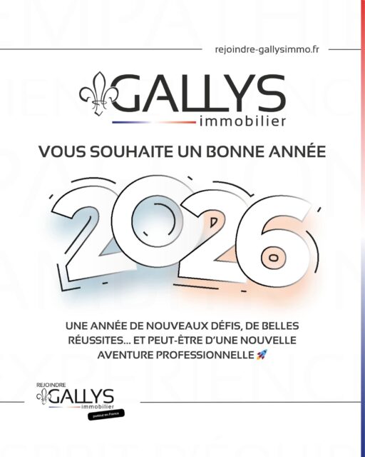 𝗧𝗼𝘂𝘁𝗲 𝗹’𝗲́𝗾𝘂𝗶𝗽𝗲 𝗚𝗮𝗹𝗹𝘆𝘀 𝗜𝗺𝗺𝗼𝗯𝗶𝗹𝗶𝗲𝗿 𝘃𝗼𝘂𝘀 𝘀𝗼𝘂𝗵𝗮𝗶𝘁𝗲 𝘂𝗻𝗲 𝘁𝗿𝗲̀𝘀 𝗯𝗲𝗹𝗹𝗲 𝗮𝗻𝗻𝗲́𝗲 𝟮𝟬𝟮𝟲.

Une année de nouveaux défis, de belles réussites… et peut-être d’une nouvelle aventure professionnelle 🚀

𝘌𝘯𝘷𝘪𝘦 𝘥𝘦 𝘧𝘢𝘪𝘳𝘦 𝘱𝘢𝘳𝘵𝘪𝘦 𝘥𝘦 𝘭’𝘢𝘷𝘦𝘯𝘵𝘶𝘳𝘦 ?
2026 𝘦𝘴𝘵 𝘭𝘦 𝘣𝘰𝘯 𝘮𝘰𝘮𝘦𝘯𝘵 𝘱𝘰𝘶𝘳 𝘯𝘰𝘶𝘴 𝘳𝘦𝘫𝘰𝘪𝘯𝘥𝘳𝘦.

🎉 𝐁𝐞𝐥𝐥𝐞 𝐚𝐧𝐧𝐞́𝐞 𝟐𝟎𝟐𝟔 𝐚̀ 𝐭𝐨𝐮𝐭𝐞𝐬 𝐞𝐭 𝐚̀ 𝐭𝐨𝐮𝐬 !

#BonneAnnée2026 #RecrutementImmobilier #GallysImmobilier #NouvelleAventure #onrecrutecanada